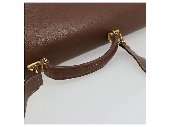 Borsa GUCCI in pelle 2way Marrone Oro 015 904 3681 Auth 177152 D'oro - vista 7