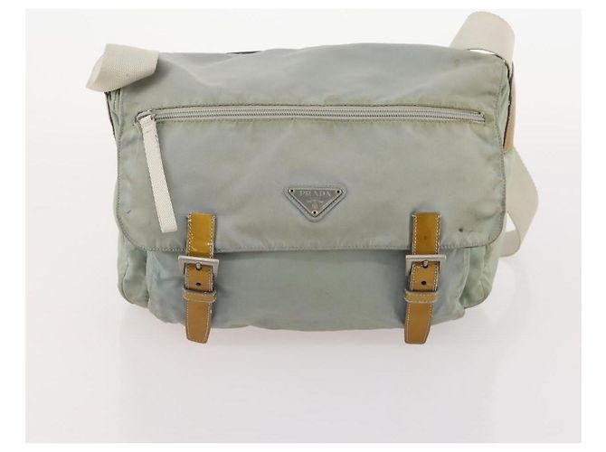 Borsa a tracolla PRADA Nylon 3 Set Light Blue Khaki Black Auth bs34483 Nero Cachi Blu chiaro - vista 17