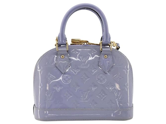 LOUIS VUITTON Borsa Alma BB Monogram Vernis 2way Purple Lila M90103 Auth mr2420A Porpora - vista 2