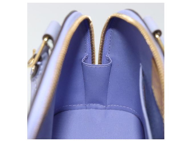 LOUIS VUITTON Borsa Alma BB Monogram Vernis 2way Purple Lila M90103 Auth mr2420A Porpora - vista 24