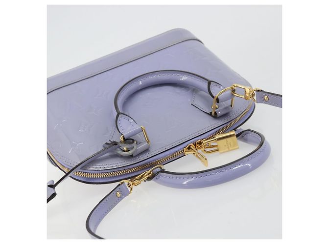 LOUIS VUITTON Borsa Alma BB Monogram Vernis 2way Purple Lila M90103 Auth mr2420A Porpora - vista 6