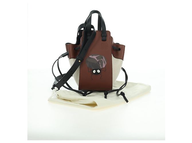LOEWE �~ Ghibli Spirited Away Hammock Drawstring Soot Sprites Brown Auth 167292SM Marrone - vista 12