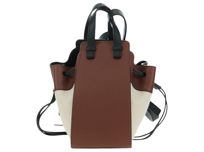 LOEWE �~ Ghibli Spirited Away Hammock Drawstring Soot Sprites Brown Auth 167292SM Marrone - vista 2