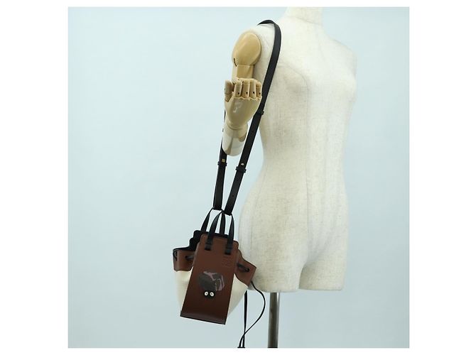 LOEWE �~ Ghibli Spirited Away Hammock Drawstring Soot Sprites Brown Auth 167292SM Marrone - vista 26