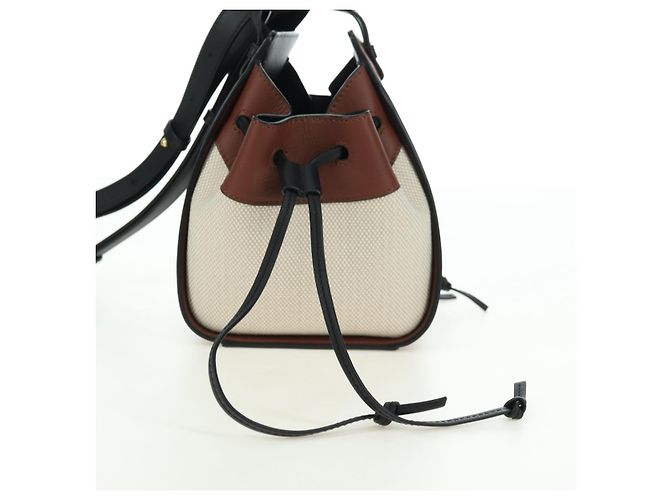 LOEWE �~ Ghibli Spirited Away Hammock Drawstring Soot Sprites Brown Auth 167292SM Marrone - vista 3