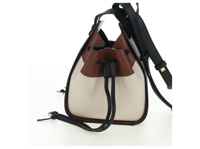 LOEWE �~ Ghibli Spirited Away Hammock Drawstring Soot Sprites Brown Auth 167292SM Marrone - vista 4