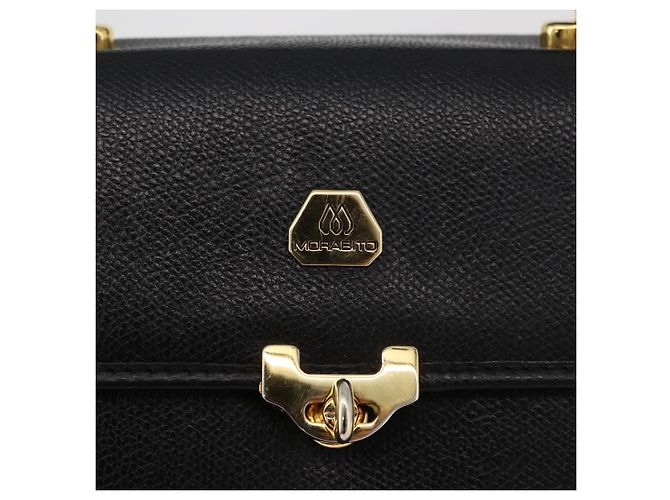 Autre Marque Borsa MORABITO in pelle nera e oro Auth 178828A Nero D'oro - vista 18