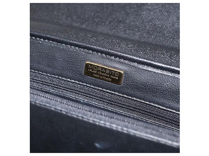 Autre Marque Borsa MORABITO in pelle nera e oro Auth 178828A Nero D'oro - vista 19