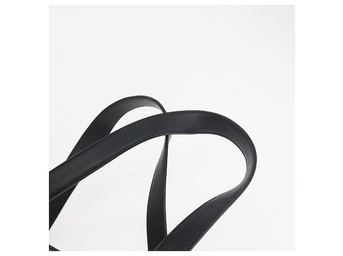 Borsa Salvatore Ferragamo Gancini in PVC e pelle nera argento Auth BA12524 Nero - vista 14