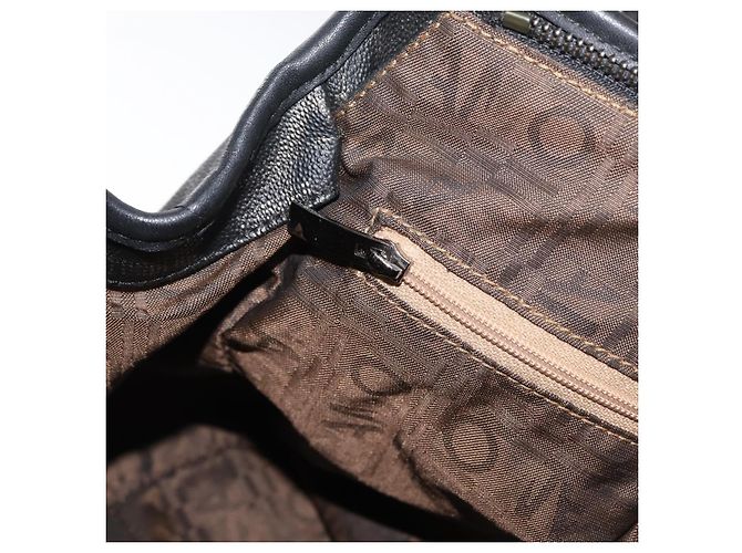 Borsa Salvatore Ferragamo Gancini in PVC e pelle nera argento Auth BA12524 Nero - vista 22