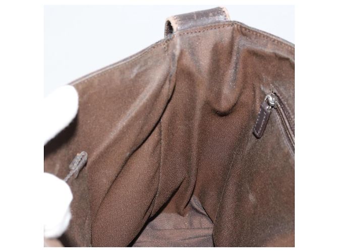 Borsa a Spalla GUCCI GG Canvas Nylon Outlet Marrone Oro 272351 Auth BA12428 D'oro - vista 19