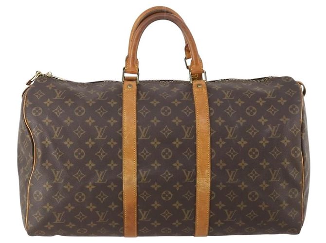 LOUIS VUITTON Borsa Boston Monogram Keepall 50 M41426 LV Auth bs34609 Monogramma - vista 13