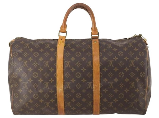 LOUIS VUITTON Borsa Boston Monogram Keepall 50 M41426 LV Auth bs34609 Monogramma - vista 2