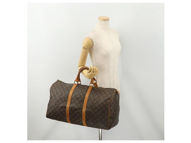 LOUIS VUITTON Borsa Boston Monogram Keepall 50 M41426 LV Auth bs34609 Monogramma - vista 26