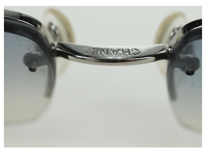 Occhiali da sole CHANEL COCO Mark in metallo, tono argento, CC Auth 179115V - vista 7