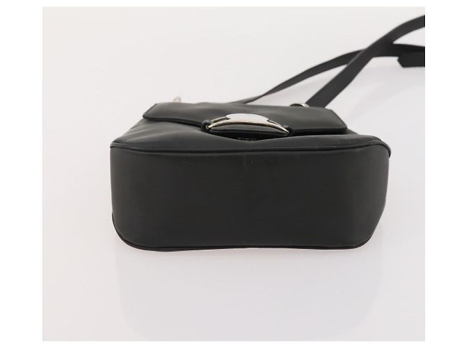 Borsa a Spalla Salvatore Ferragamo Tela Pelle 2 Set Nero Auth BA12171 - vista 15