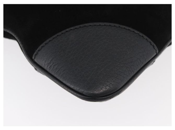 Borsa GUCCI GG Canvas Guccissima in pelle e scamosciato Outlet Nero 272396 Auth ep14504A - vista 15