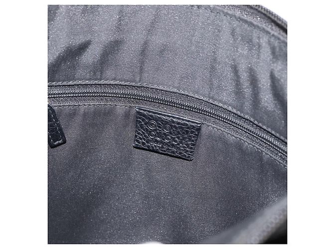 Borsa GUCCI GG Canvas Guccissima in pelle e scamosciato Outlet Nero 272396 Auth ep14504A - vista 17