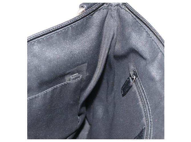 Borsa GUCCI GG Canvas Guccissima in pelle e scamosciato Outlet Nero 272396 Auth ep14504A - vista 18