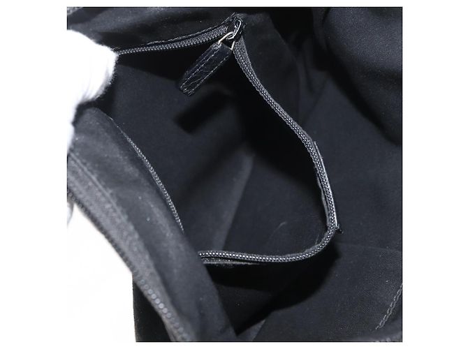 Borsa GUCCI GG Canvas Guccissima in pelle e scamosciato Outlet Nero 272396 Auth ep14504A - vista 21