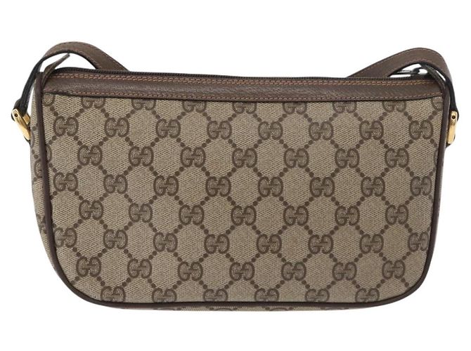 Borsa GUCCI GG Supreme Web Sherry Line PVC Beige Oro 89 02 054 Auth ep14529 D'oro - vista 2