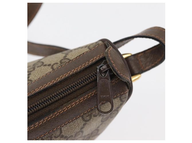Borsa GUCCI GG Supreme Web Sherry Line PVC Beige Oro 89 02 054 Auth ep14529 D'oro - vista 9