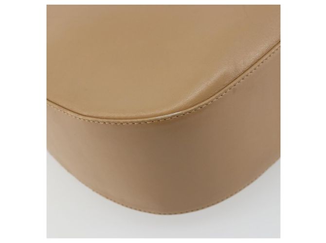 Borsa a Spalla Salvatore Ferragamo Gancini in Pelle Beige Oro Auth hk3706 - vista 15