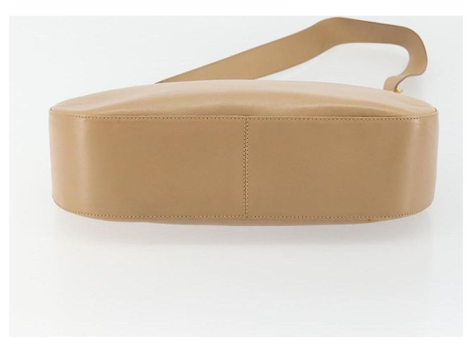 Borsa a Spalla Salvatore Ferragamo Gancini in Pelle Beige Oro Auth hk3706 - vista 5