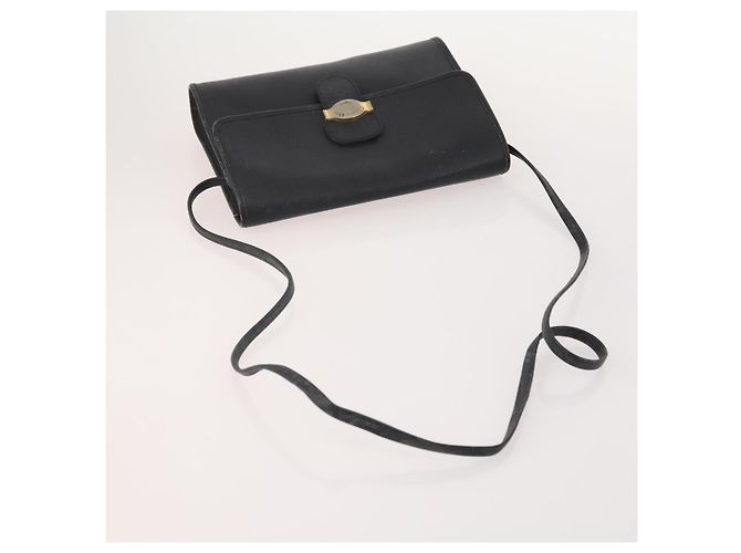 Borsa Christian Dior Honeycomb Canvas Pelle PVC 5 Set Nero Marrone Auth fm5352 Blu navy - vista 14
