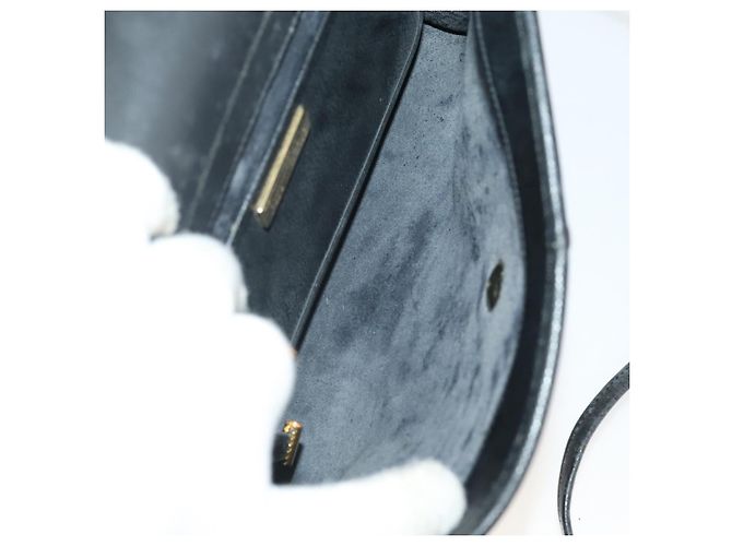 Borsa Christian Dior Honeycomb Canvas Pelle PVC 5 Set Nero Marrone Auth fm5352 Blu navy - vista 16