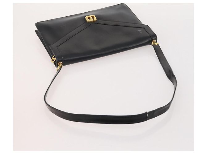 Borsa Christian Dior Honeycomb Canvas Pelle PVC 5 Set Nero Marrone Auth fm5352 Blu navy - vista 24