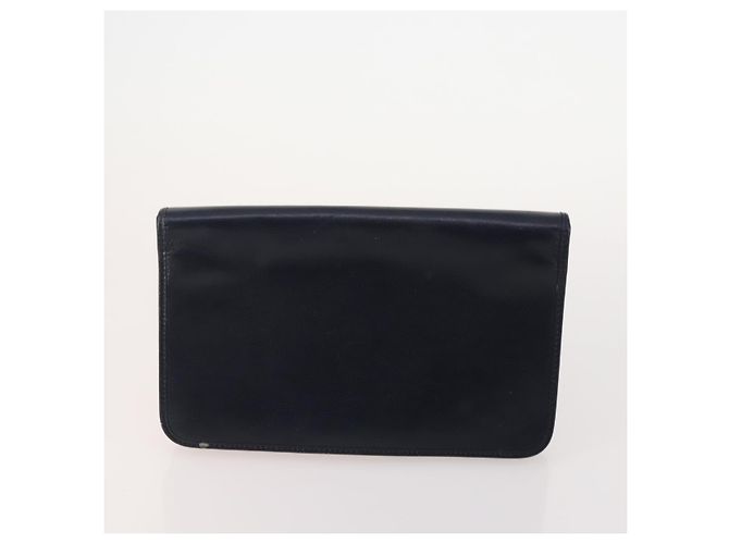 Borsa Christian Dior Honeycomb Canvas Pelle PVC 5 Set Nero Marrone Auth fm5352 Blu navy - vista 8