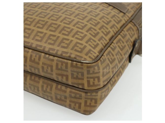Borsa a Spalla FENDI Zucchino Canvas Beige Auth 180076 - vista 14