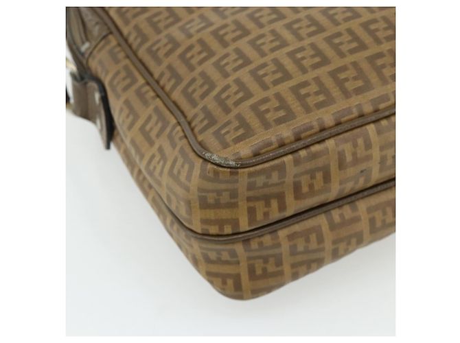 Borsa a Spalla FENDI Zucchino Canvas Beige Auth 180076 - vista 17