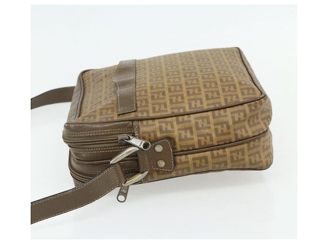 Borsa a Spalla FENDI Zucchino Canvas Beige Auth 180076 - vista 3