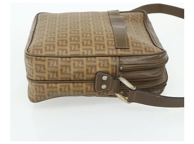 Borsa a Spalla FENDI Zucchino Canvas Beige Auth 180076 - vista 4
