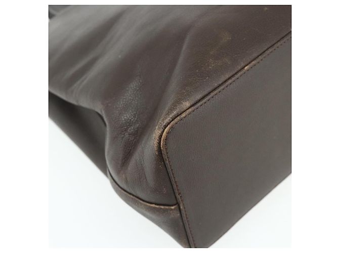 Borsa a mano BURBERRY in pelle marrone oro Auth 179281A D'oro - vista 14