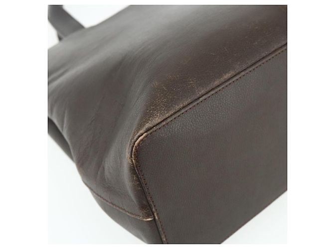 Borsa a mano BURBERRY in pelle marrone oro Auth 179281A D'oro - vista 16