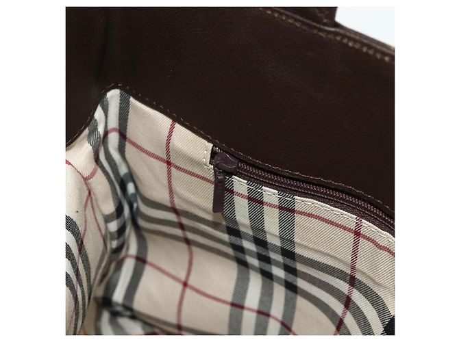 Borsa a mano BURBERRY in pelle marrone oro Auth 179281A D'oro - vista 19