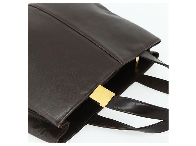 Borsa a mano BURBERRY in pelle marrone oro Auth 179281A D'oro - vista 6
