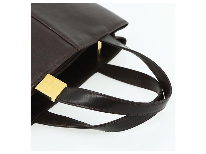 Borsa a mano BURBERRY in pelle marrone oro Auth 179281A D'oro - vista 7