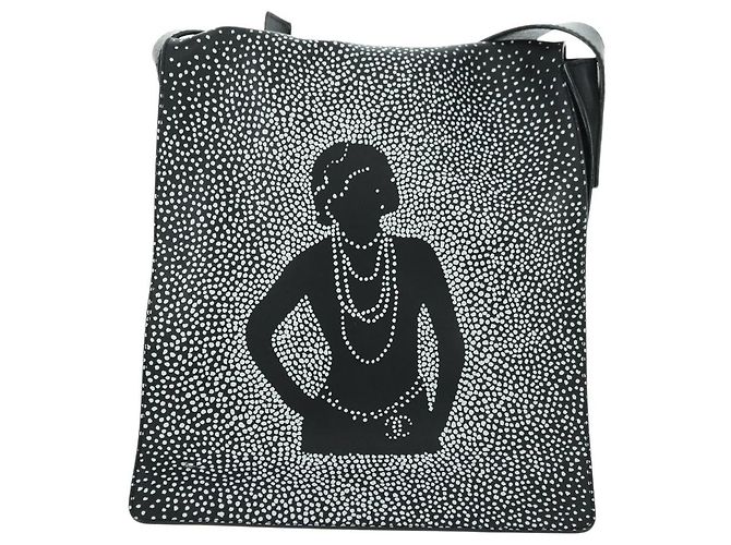 Borsa a Spalla CHANEL Coco Mademoiselle in Pelle Nera con CC Argentato Autentica 178522SAM Nero Argento - vista 13