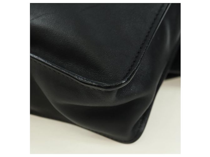 Borsa a Spalla CHANEL Coco Mademoiselle in Pelle Nera con CC Argentato Autentica 178522SAM Nero Argento - vista 18