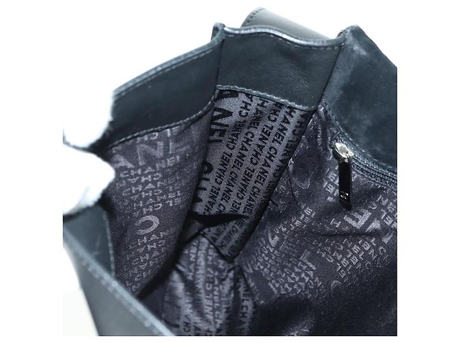 Borsa a Spalla CHANEL Coco Mademoiselle in Pelle Nera con CC Argentato Autentica 178522SAM Nero Argento - vista 25