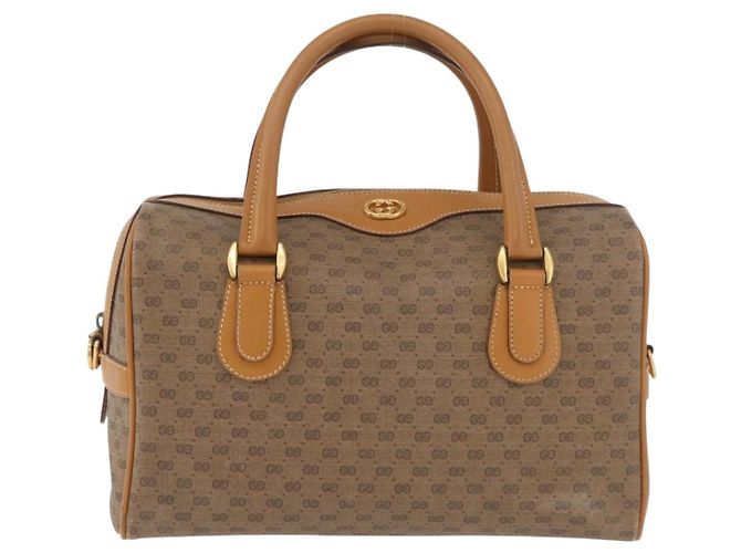 Borsa GUCCI Micro GG Supreme in PVC Beige Oro 002 115 0165 Auth 179378 D'oro - vista 13