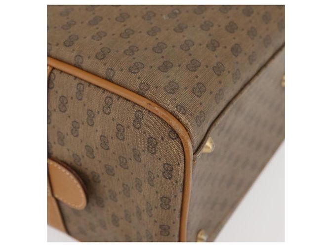 Borsa GUCCI Micro GG Supreme in PVC Beige Oro 002 115 0165 Auth 179378 D'oro - vista 14