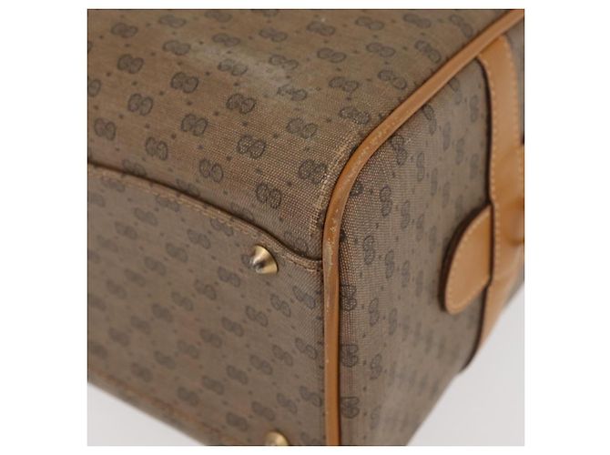 Borsa GUCCI Micro GG Supreme in PVC Beige Oro 002 115 0165 Auth 179378 D'oro - vista 15