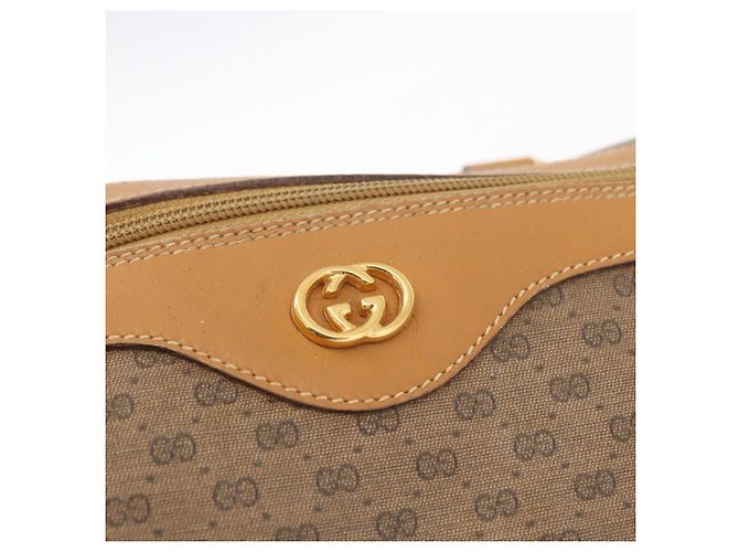 Borsa GUCCI Micro GG Supreme in PVC Beige Oro 002 115 0165 Auth 179378 D'oro - vista 18