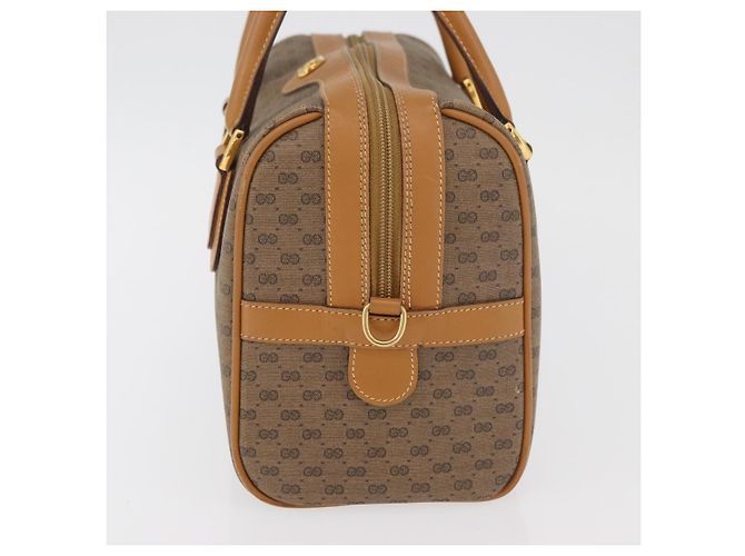 Borsa GUCCI Micro GG Supreme in PVC Beige Oro 002 115 0165 Auth 179378 D'oro - vista 3