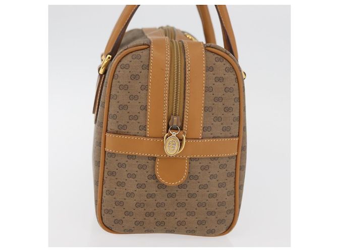 Borsa GUCCI Micro GG Supreme in PVC Beige Oro 002 115 0165 Auth 179378 D'oro - vista 4
